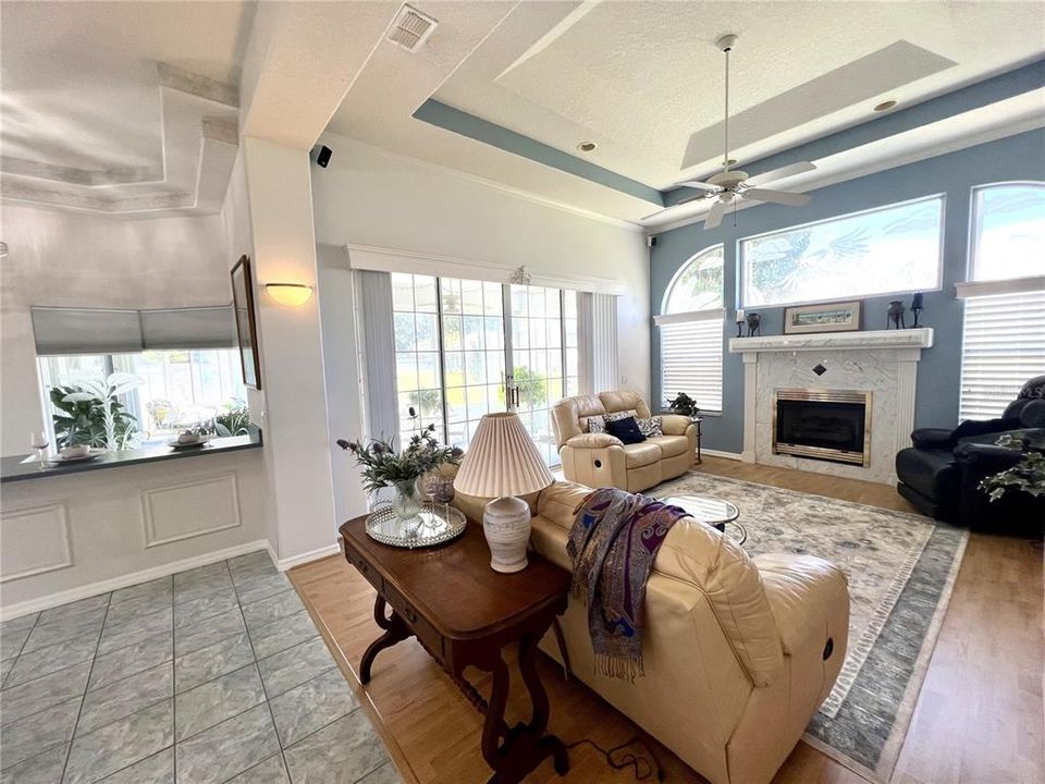 Stunning Family Room with fireplace