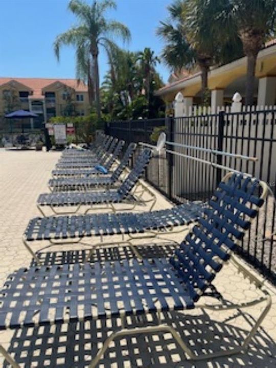 Lots of seating at the pool