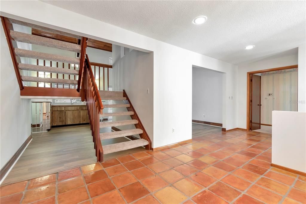 Bonus Room/Office has interior windows to Vaulted Ceiling - lets in natural light! With New Paint, New Carpet, Lighted Ceiling Fan and Built-In Shelves. Thermostat 2019