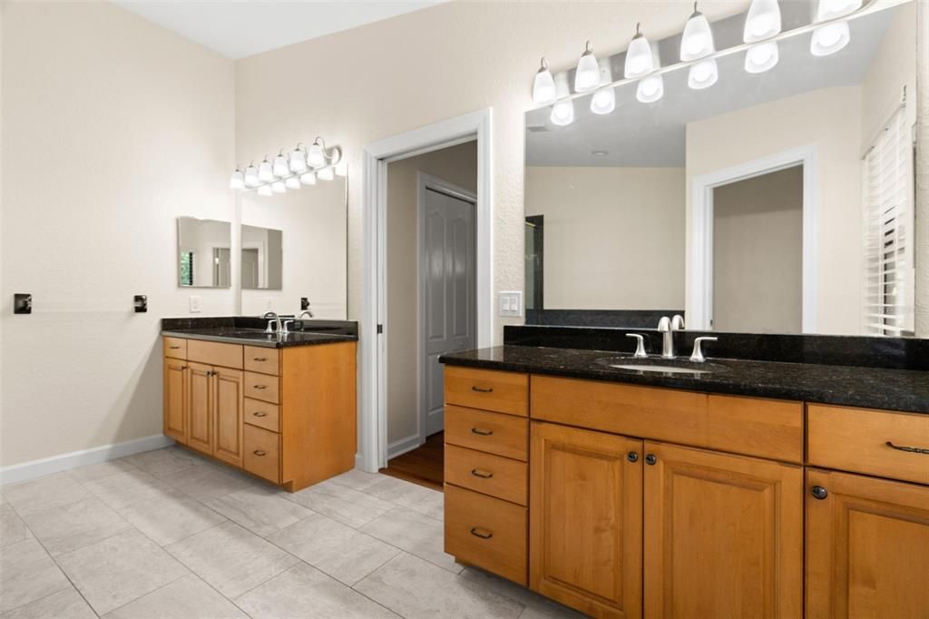 Primary Bath - dual vanities - soaking tub - walk-in shower - water closet