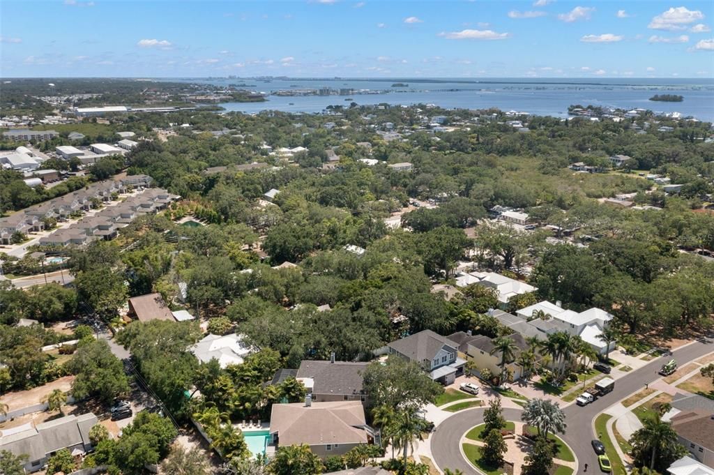 Aerial Southwest - Dunedin Causeway - St Joseph Sound & Gulf of Mexico