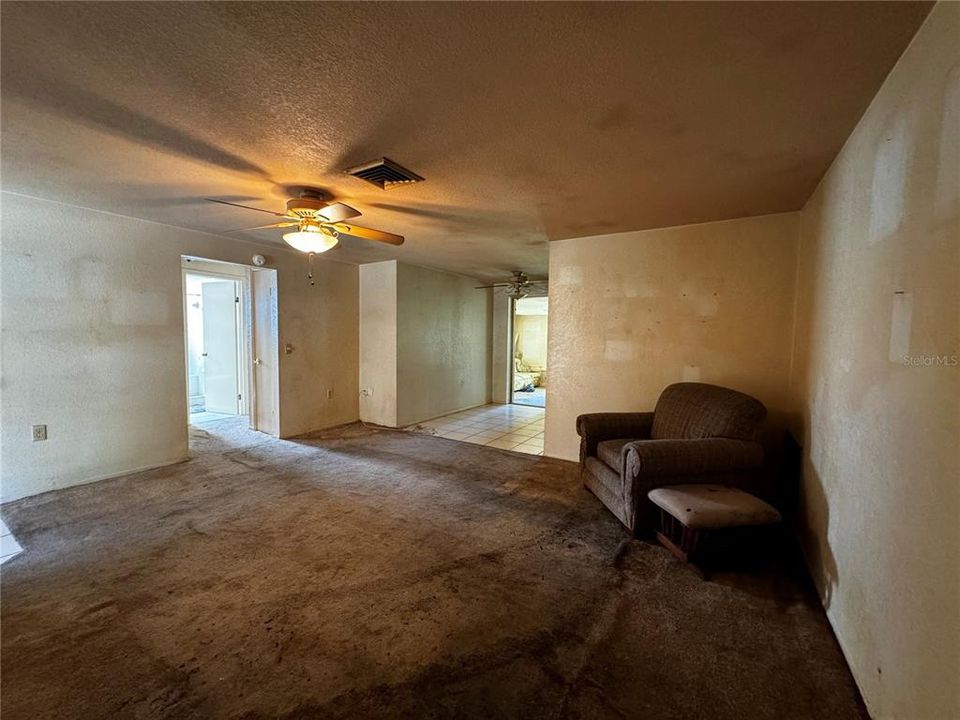 Living room- kitchen view