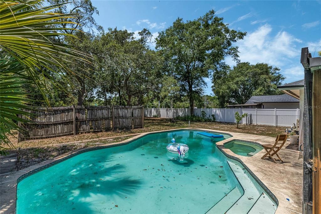 Pool and jacuzzi