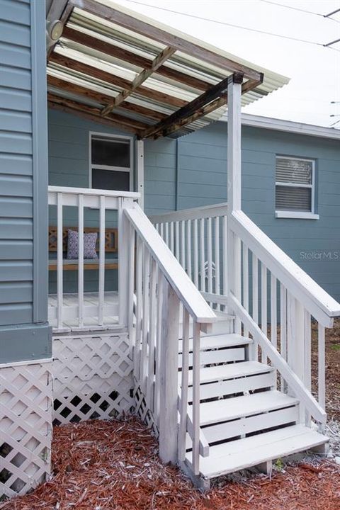 Steps to the back porch