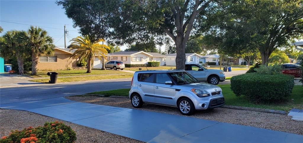 looking at drive way from front door