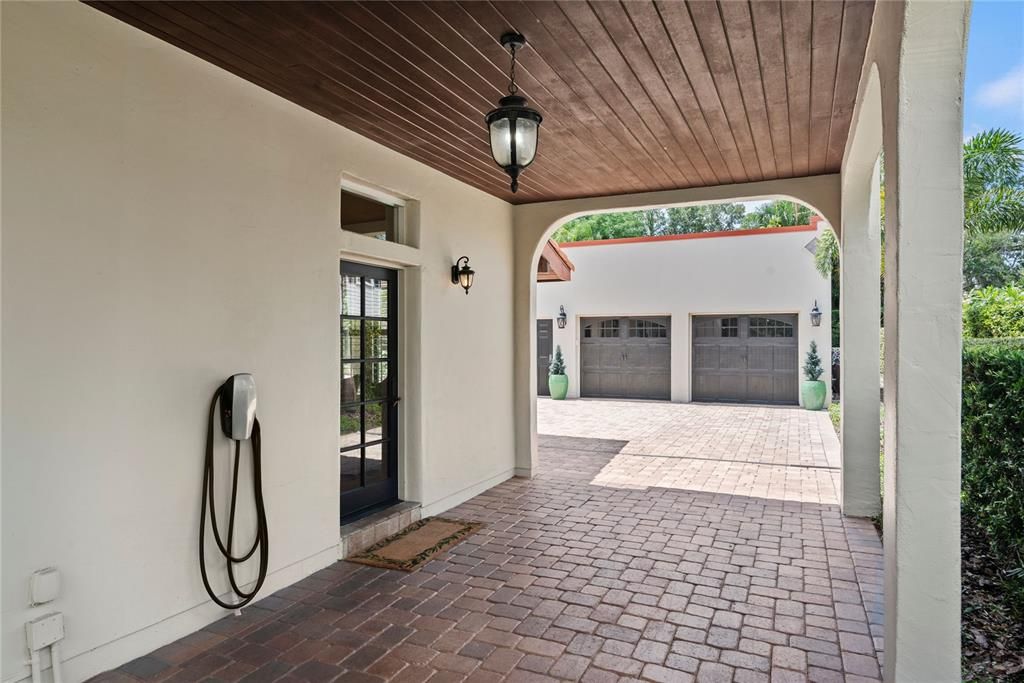 Carport with electric vehicle charger