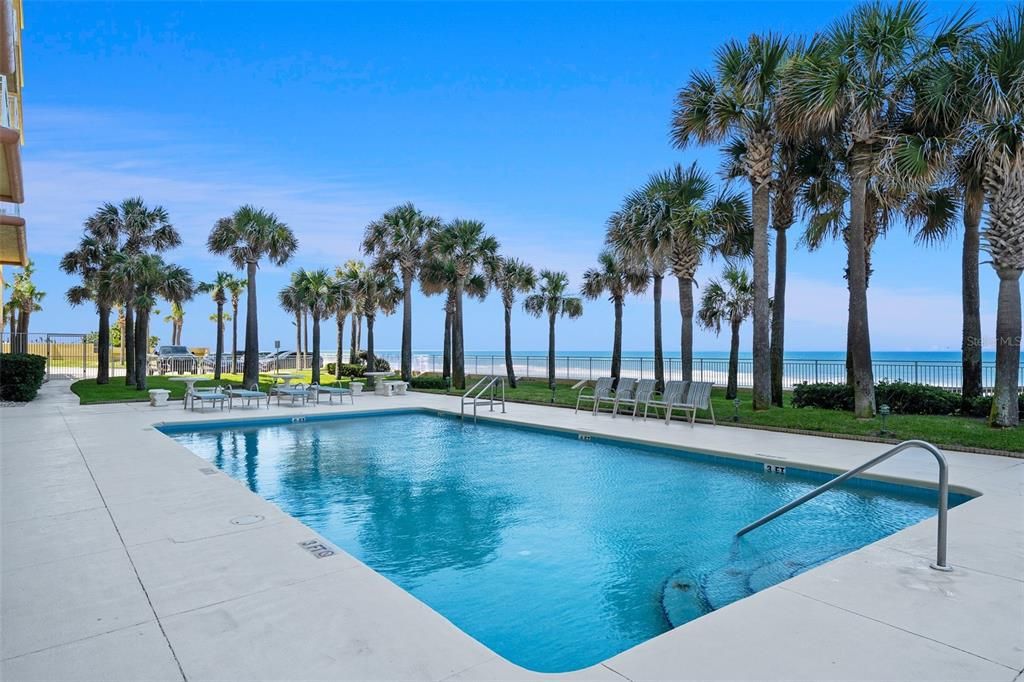 Direct oceanfront pool. Heated in winter months