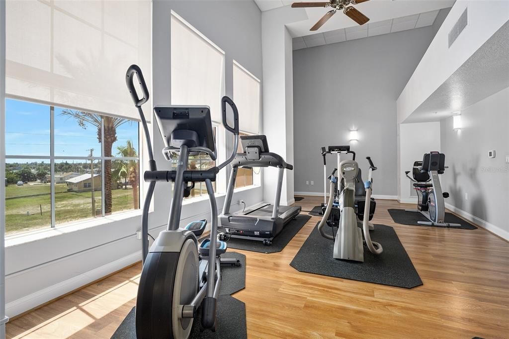 One of 2 fitness rooms