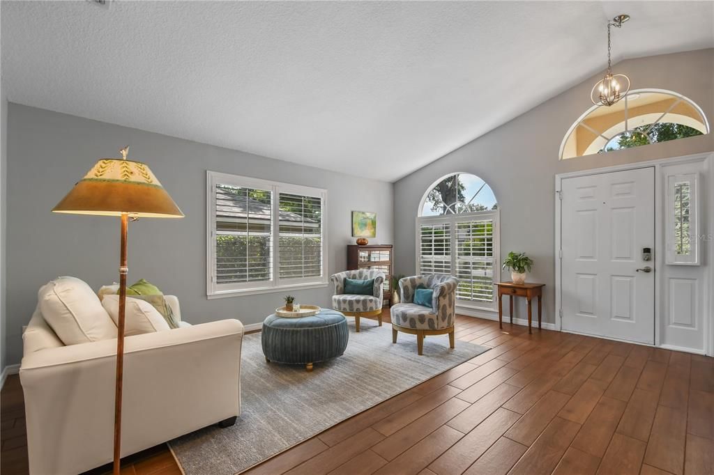 Tons of natural light in the living/dining rooms.