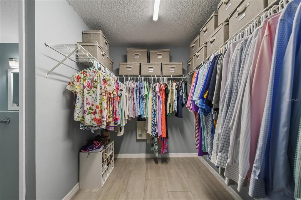 Huge master closet.