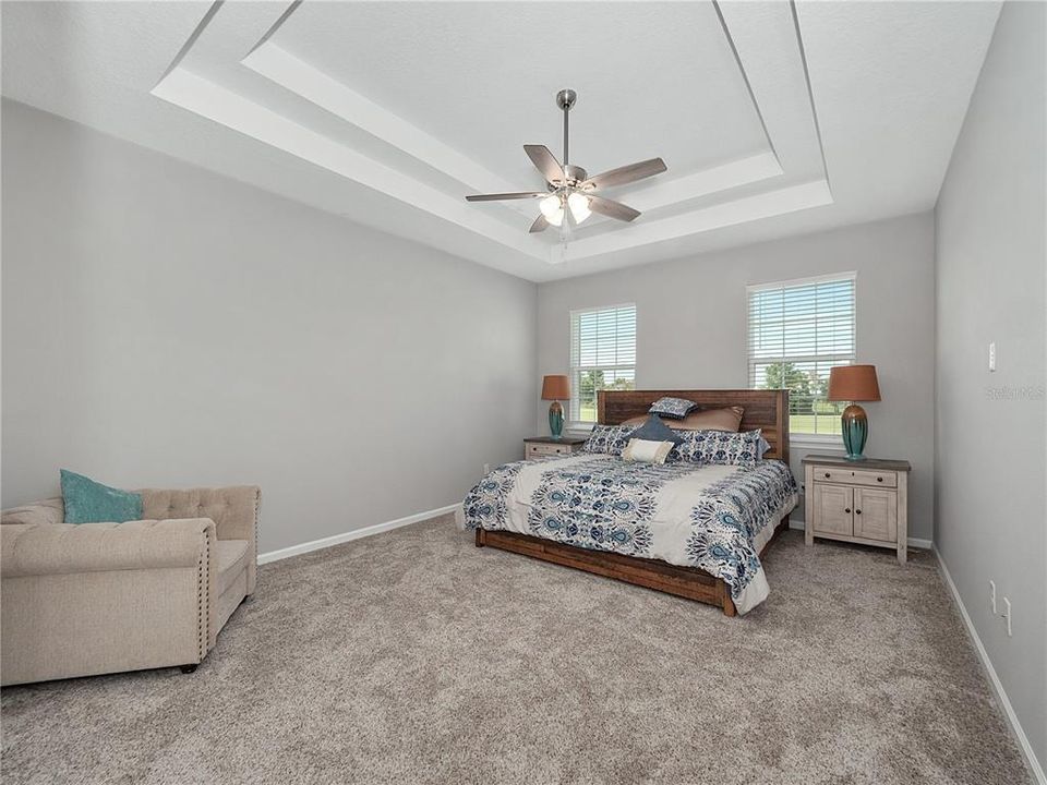Master Bedroom is just off the foyer and very spacious yet private