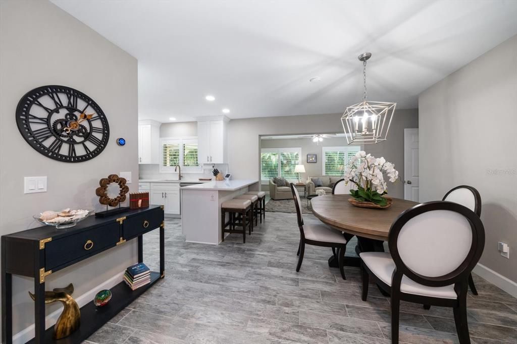 Dining Room to Kitchen & Sunroom