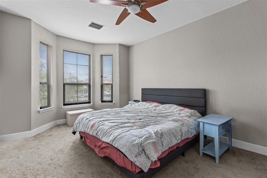 master bedroom with water views