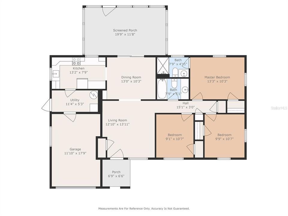 Floor plans are for illustration only; they are not a substitute for architectural floor plans. Measurements are approximate