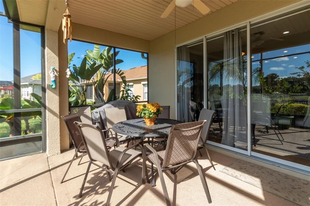 Extended Screened Lanai with Pond and Golf Course Views