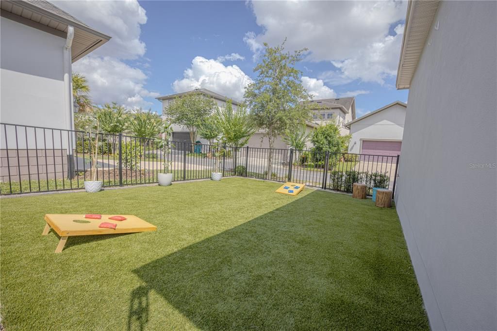 Artificial Turf no grass in backyard!