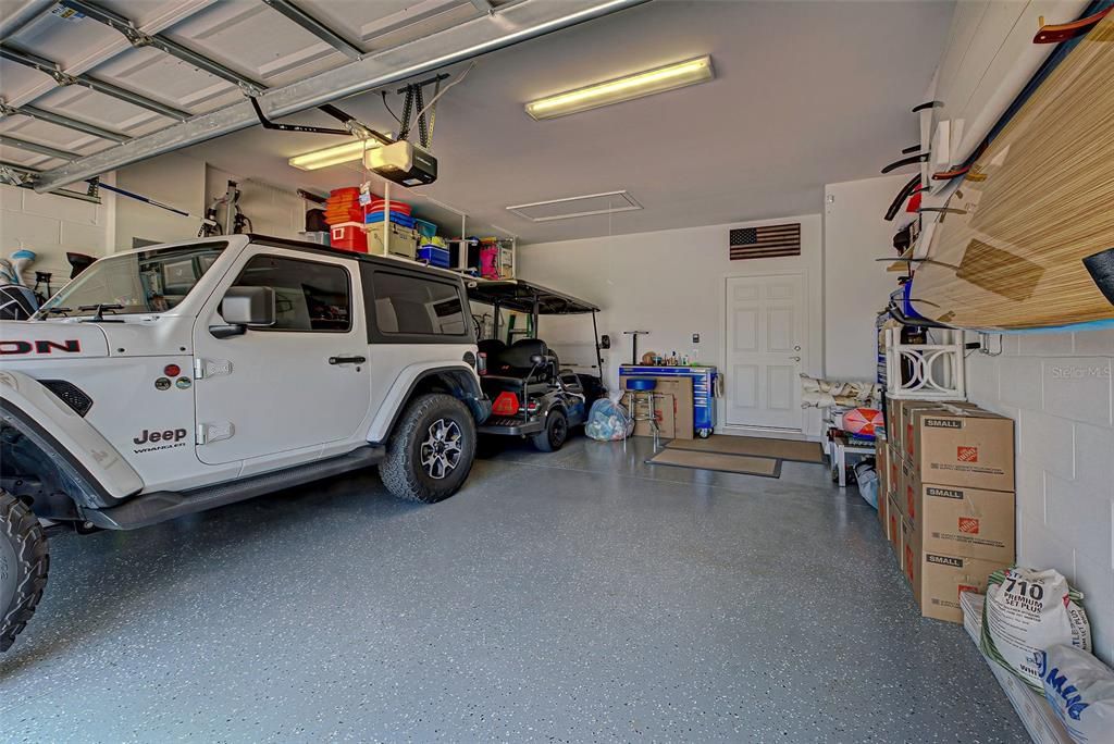 4 foot extension in garage adds space and storage!