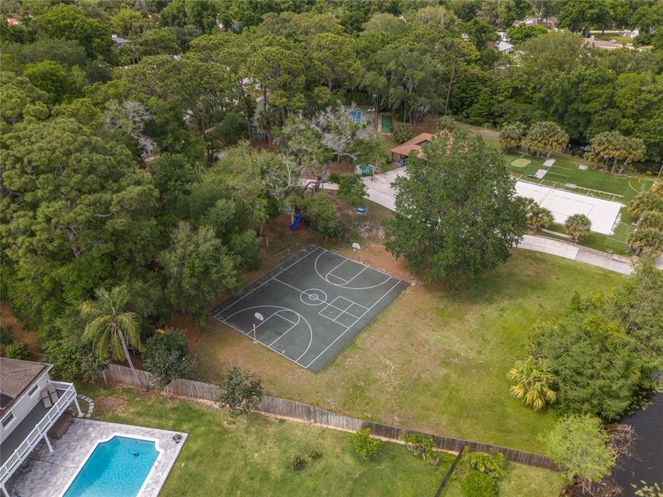 Basketball court, green space & more!