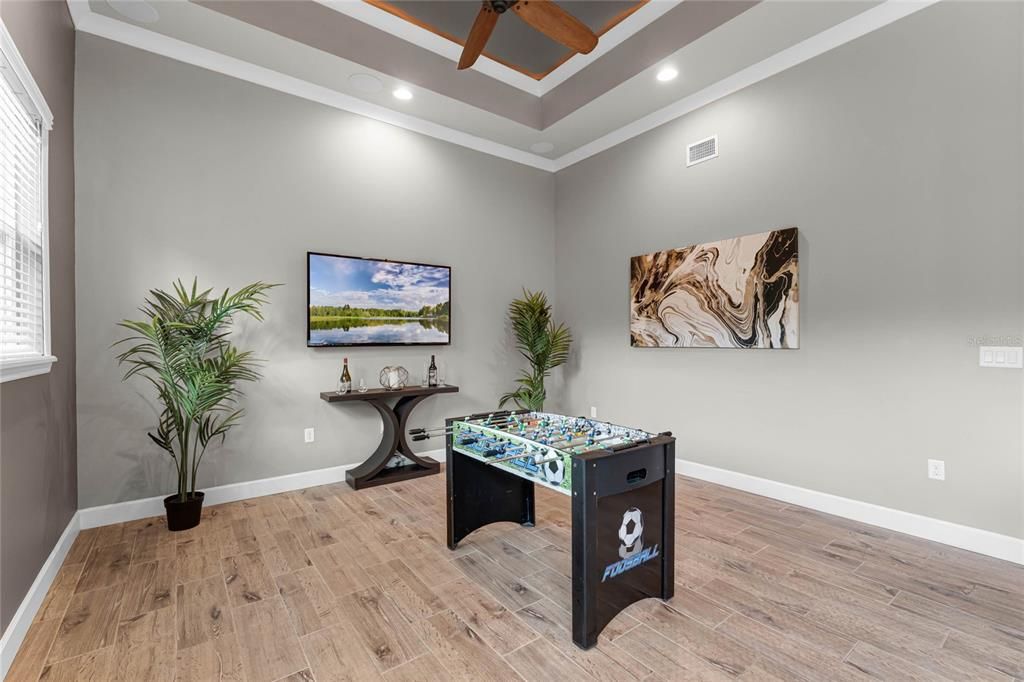 More open space, the perfect game room!