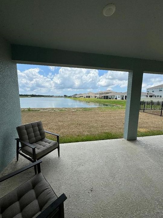 your covered porch with water view