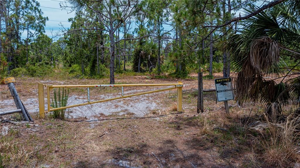 Entry into the 180 acre nature preserve