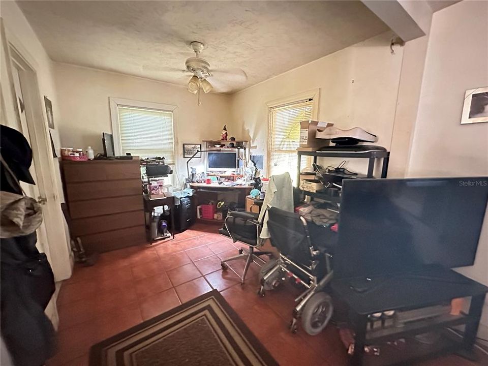 From Living room showing the office - the office was a 2nd bedroom but the seller removed the wall