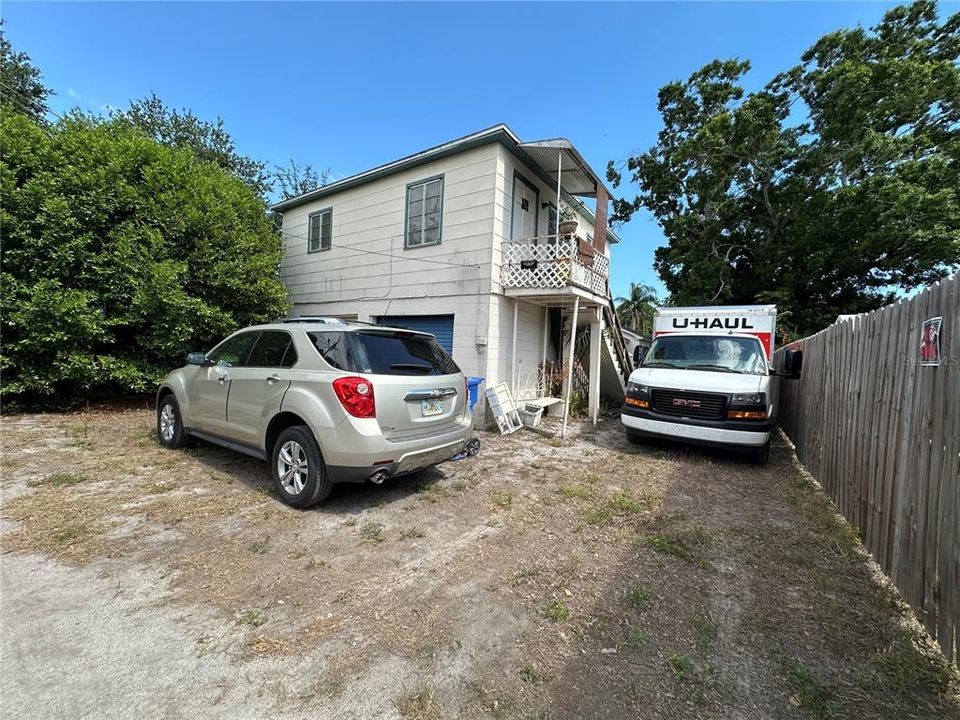 Garage, apartment, parking with alley access