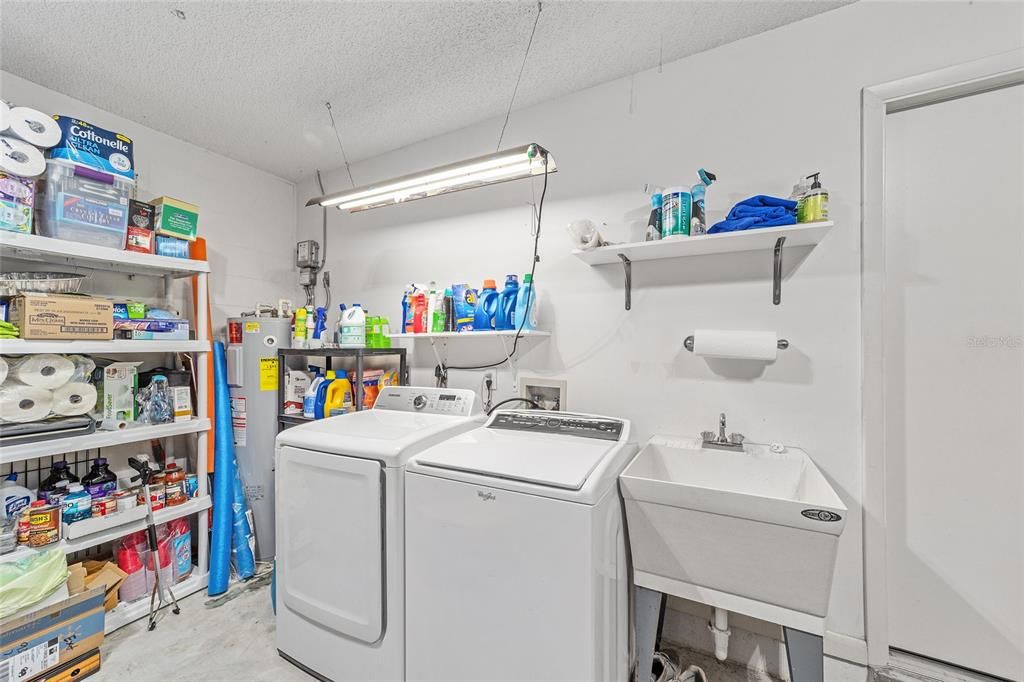 Washer and dryer in garage