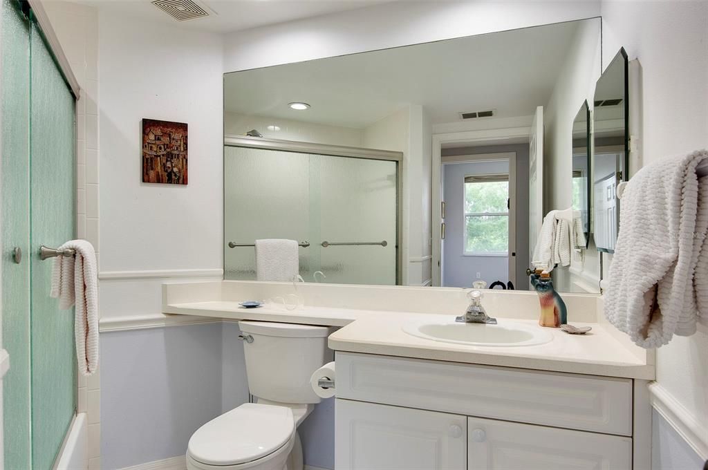 Hall Bathroom features a tub!