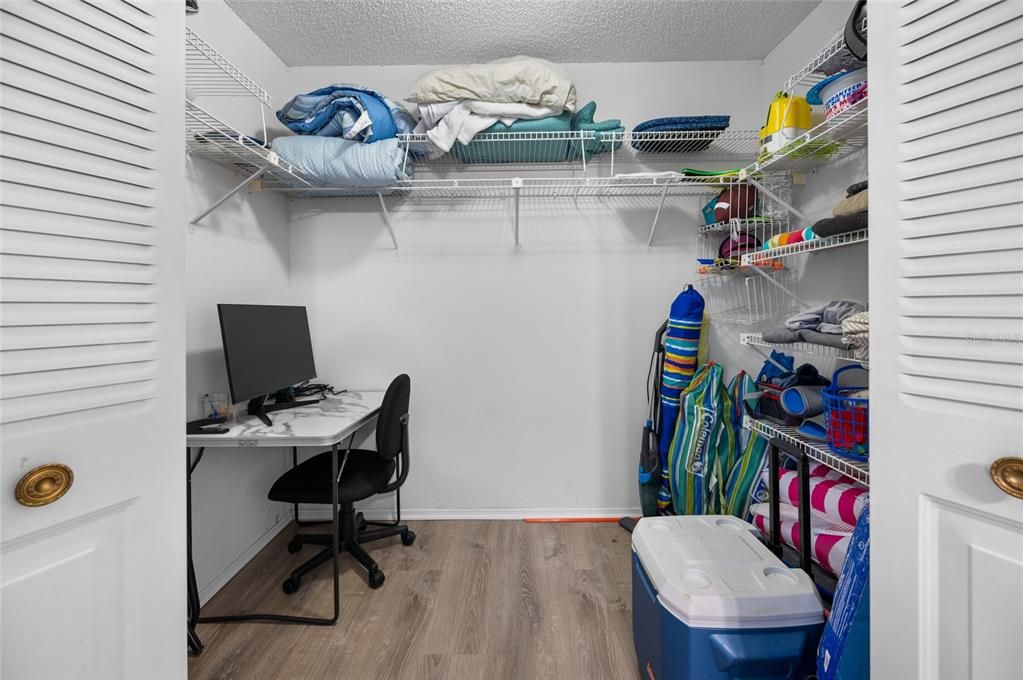 Bedroom1 walk-in closet, fully stocked!