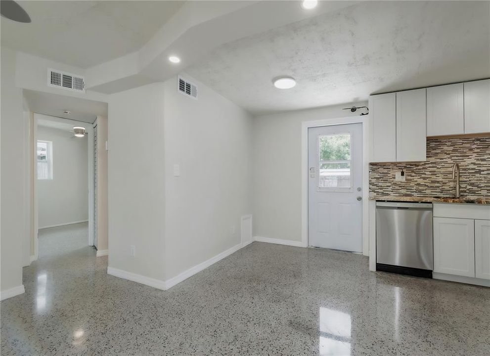 Dining room and door to back patio