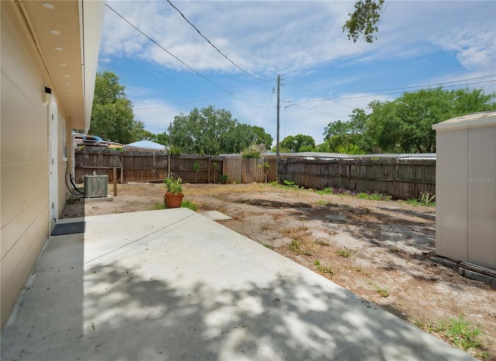 Back patio & yard