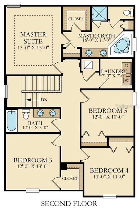 Please note the attached floor plans are a reverse of 8600 Savory Walk.  When you enter the home, All of the items on LEFT are actually on the RIGHT. All of the items on RIGHT are actually on the LEFT.For example: when you enter the home from the covered porch, the dining room room is on the left and Bedroom 2 is on the right. The layout of the home is an exact mirror image of the floor plan.