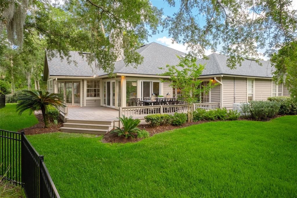 Fenced in Backyard on Lake