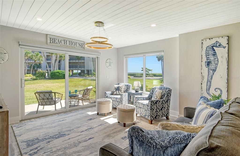 Living Area with Bay           View