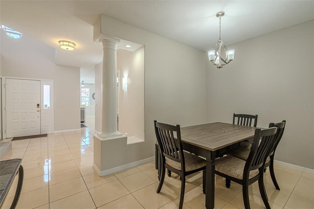 Formal Dining Room with  the Foyer in view