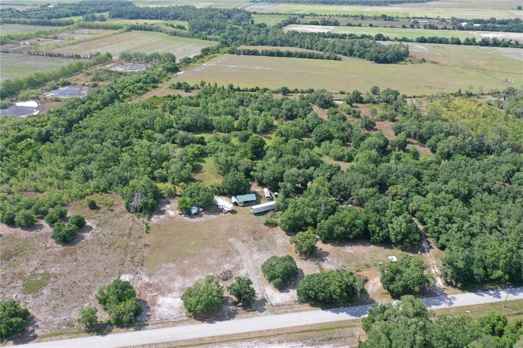 North northwest from Saffold Rd to back of the property line