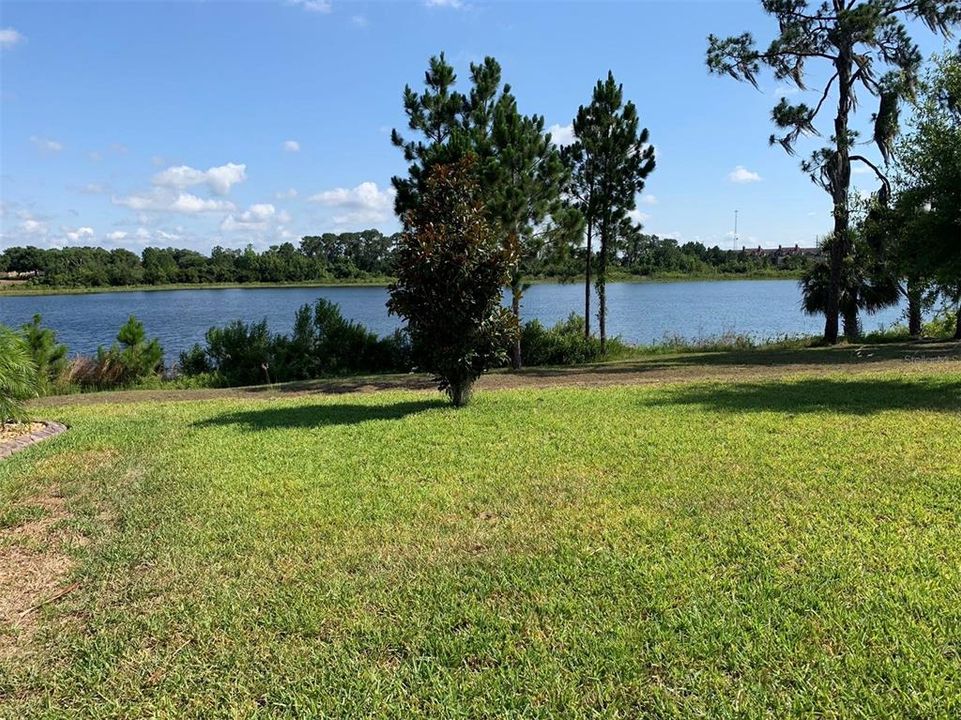 Lake view from back yard