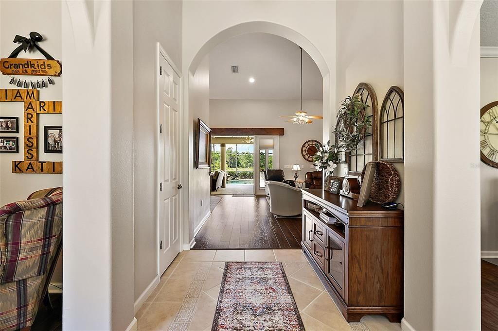 Incredible light and bright entry with immediate views of the pool and Lake Angelina!