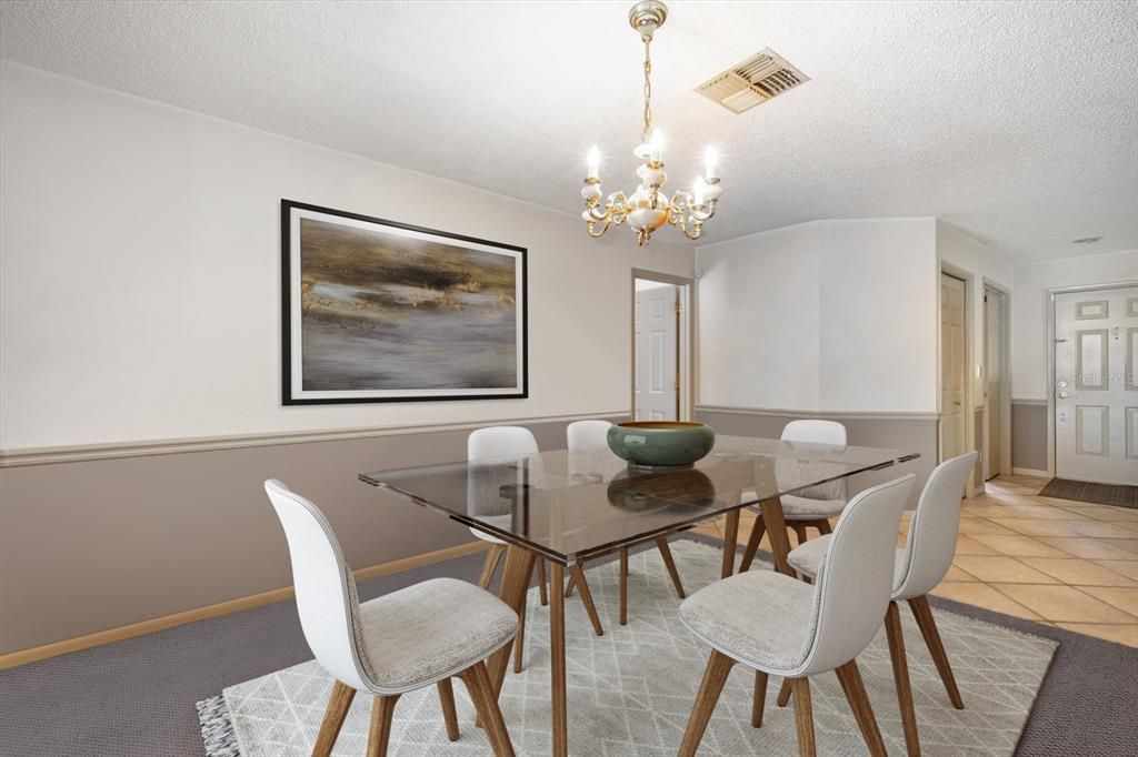 staged dining room