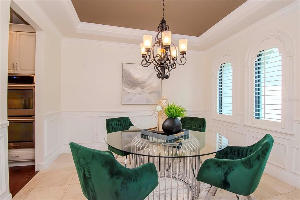 Kitchen with view into dining room