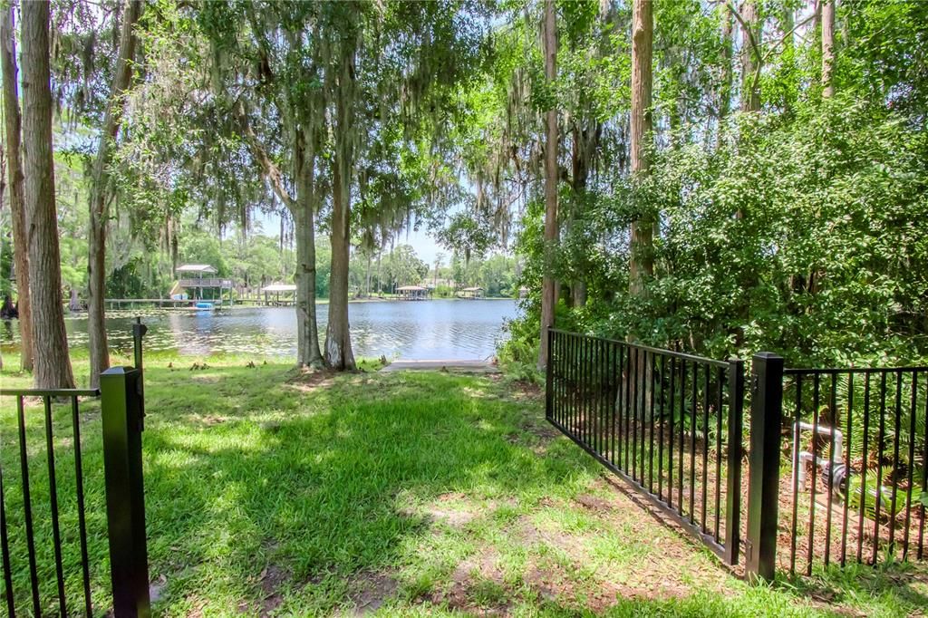 Private boat ramp on Lake Josephine