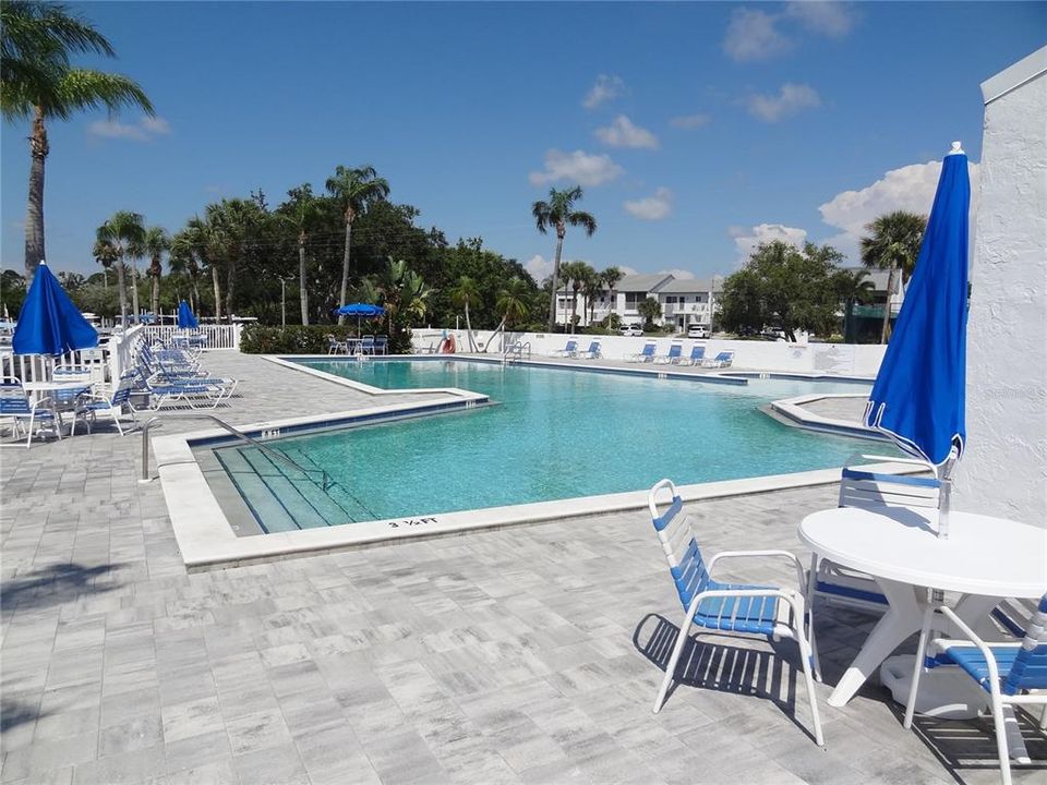 Main pool by main clubhouse and boat slips