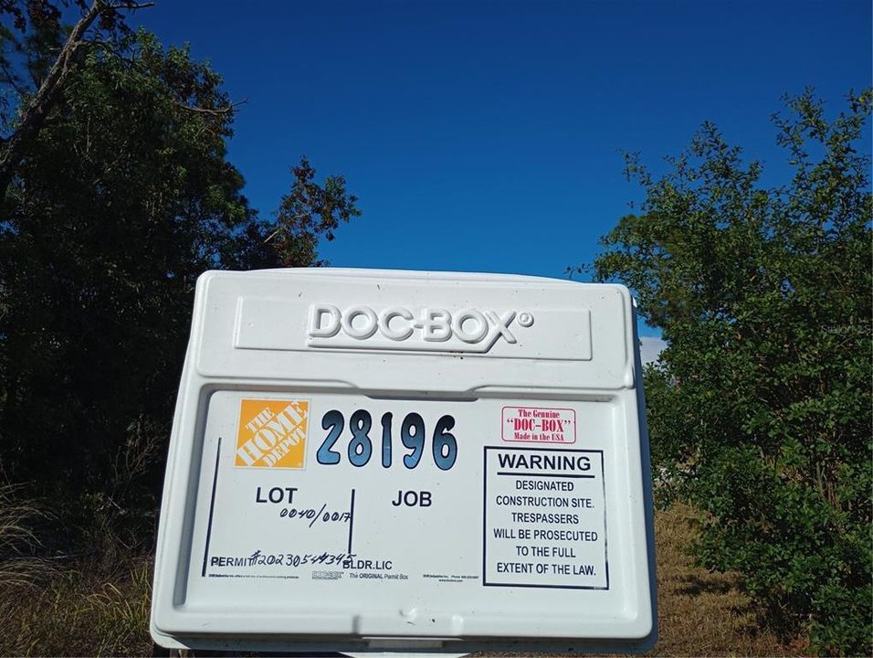 Doc Box at front of property