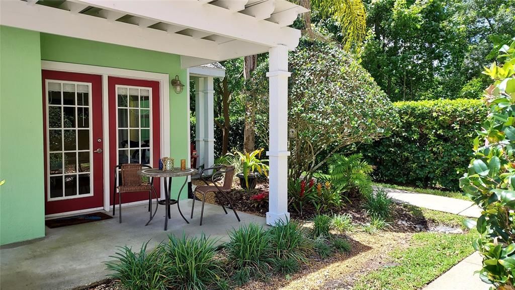 Tranquil garden area