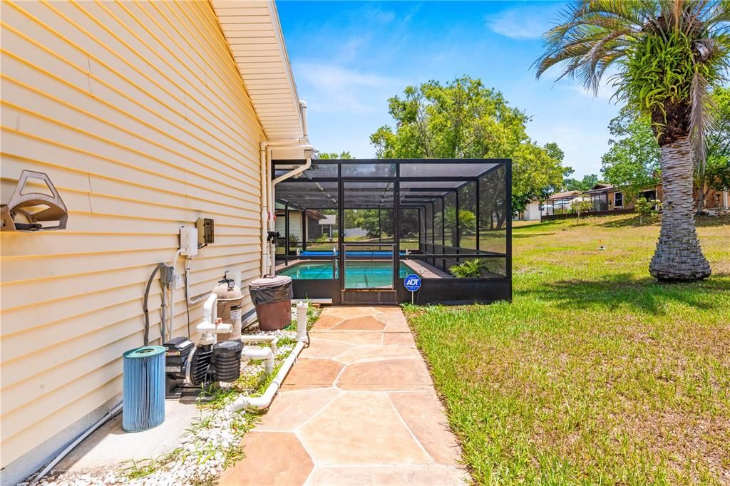 Rear Walkway to Pool and Lanai