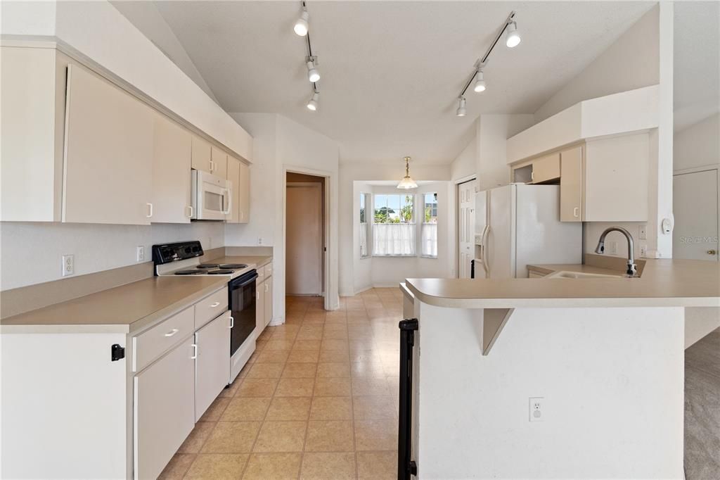 View into kitchen.