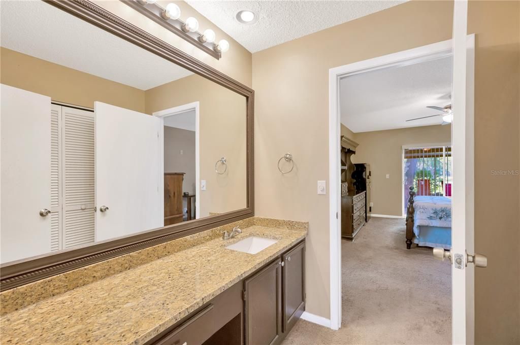 One of the separate sink/vanity areas of the primary bathroom