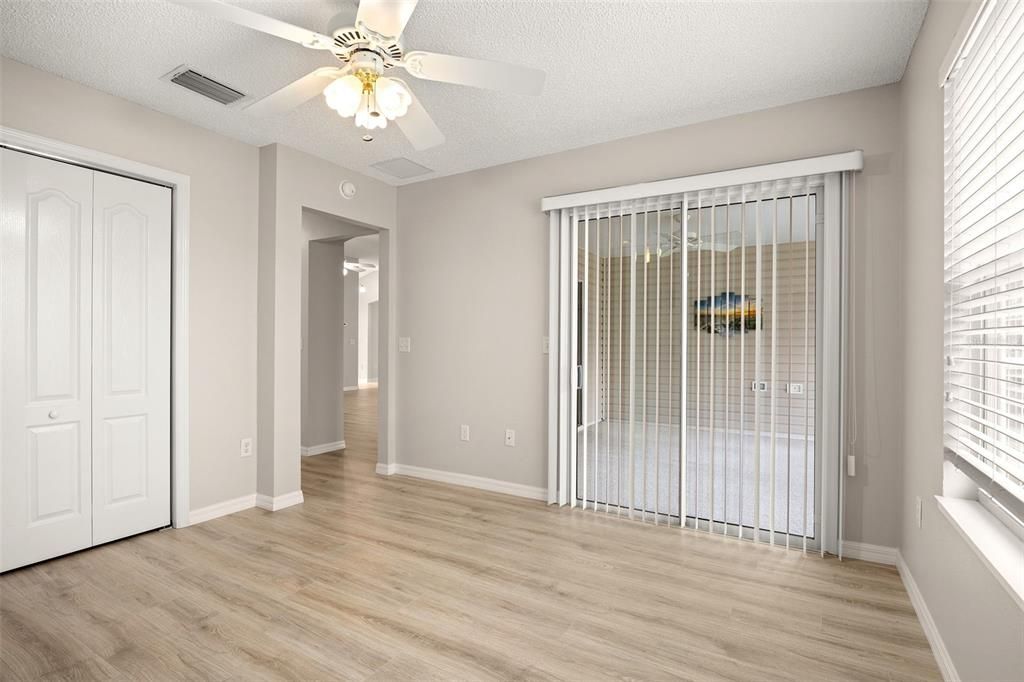 Sliding glass doors lead to the Florida room.