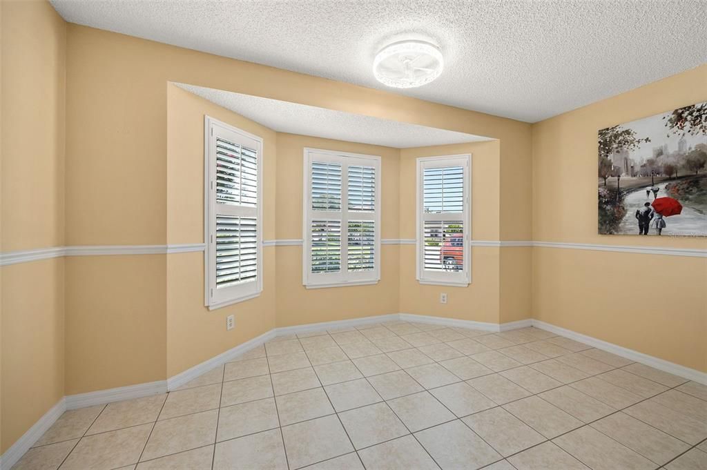 Casual dining space in the kitchen.